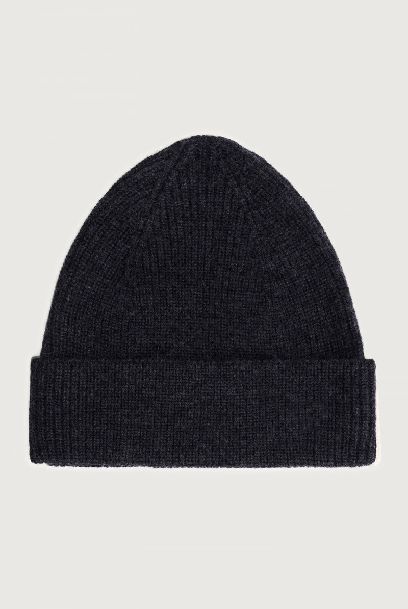 Knitted Beanie | Black Melange