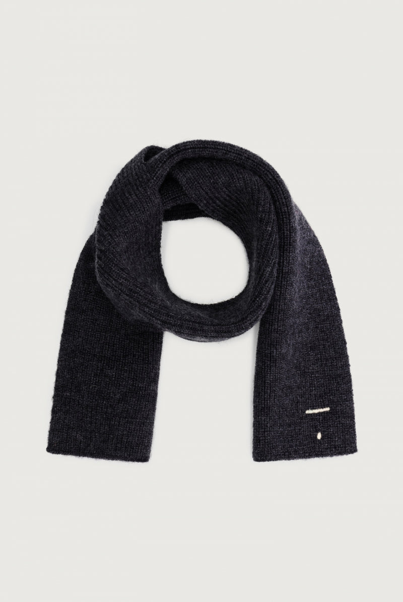 Baby Knitted Scarf | Black Melange