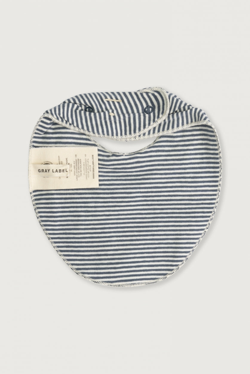 Baby Bib | Blue Gray - Cream