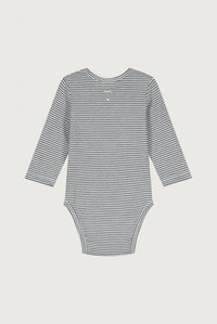 Baby L/S Body | Blue Grey - Cream