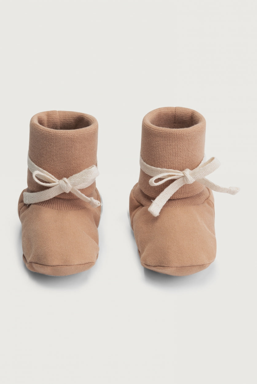 Baby Ribbed Booties Biscuit