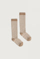 Lange Gerippte Socken | Biscuit - Cream