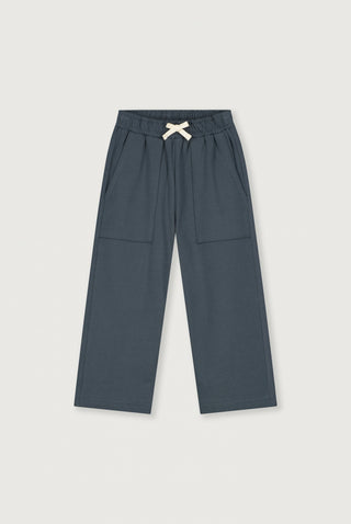 Loose Straight Trousers | Blue Grey