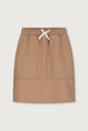 Midi Pocket Skirt | Biscuit