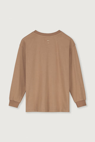Oversized T-shirt met lange mouwen | Biscuit