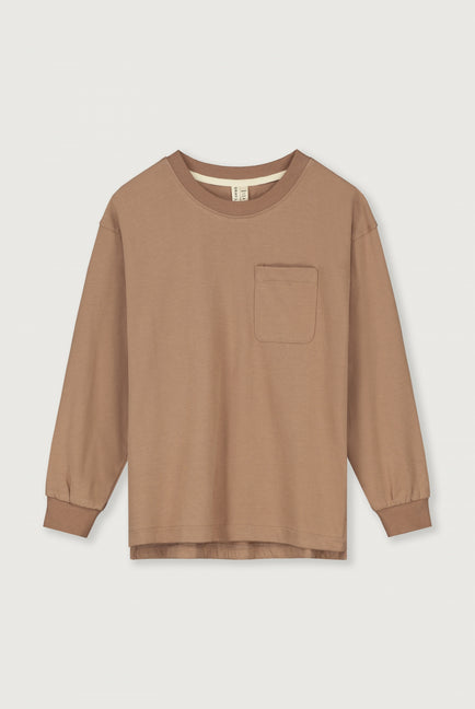 Oversized T-shirt met lange mouwen | Biscuit