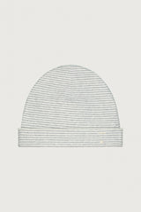 Baby Beanie | Gray Melange - Cream