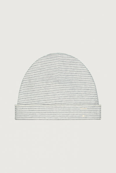 Baby Beanie | Gray Melange - Cream