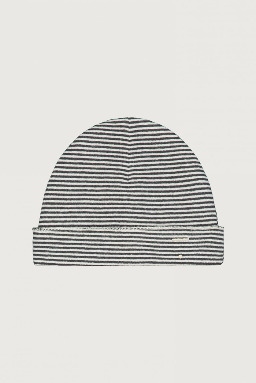 Baby Beanie | Nearly Black - Cream