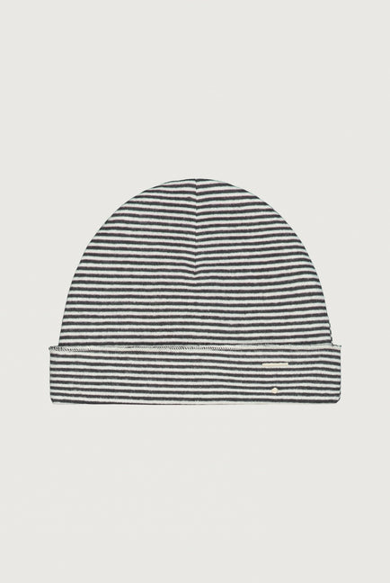 Baby Beanie | Nearly Black - Cream