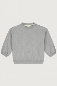 Baby Dropped-Shoulder-Pulli | Grey Melange