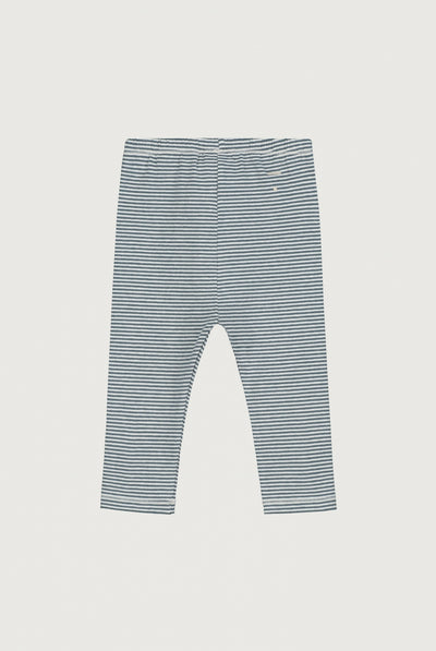 Baby Leggings | Blue Gray - Cream