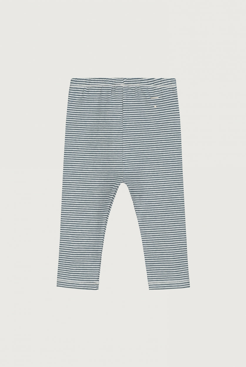 Baby Leggings | Blue Gray - Cream