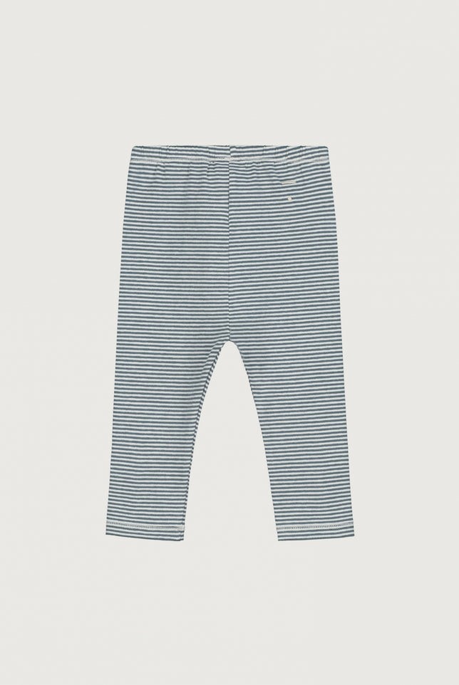 Baby Leggings | Blue Gray - Cream