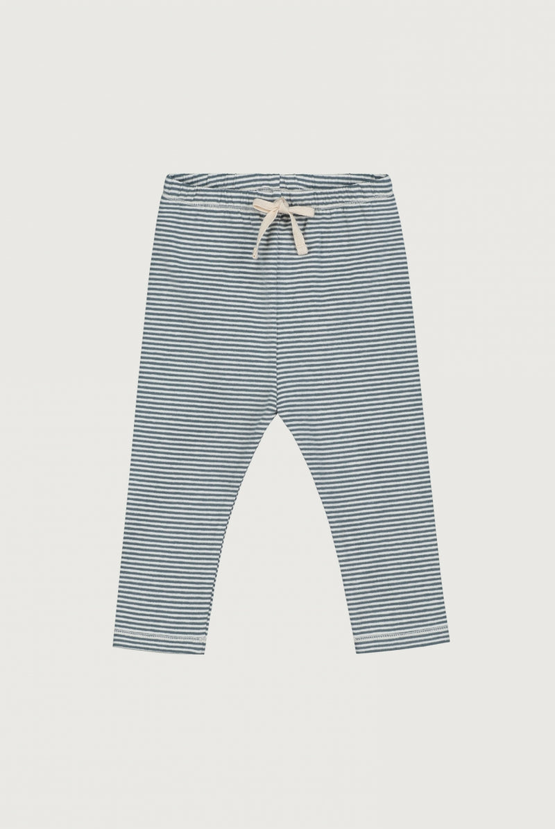 Baby Leggings | Blue Gray - Cream