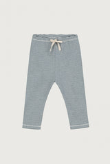 Baby Leggings | Blue Gray - Cream