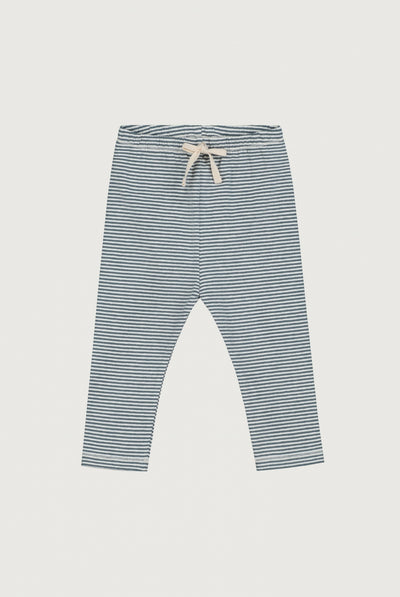 Baby Leggings | Blue Gray - Cream