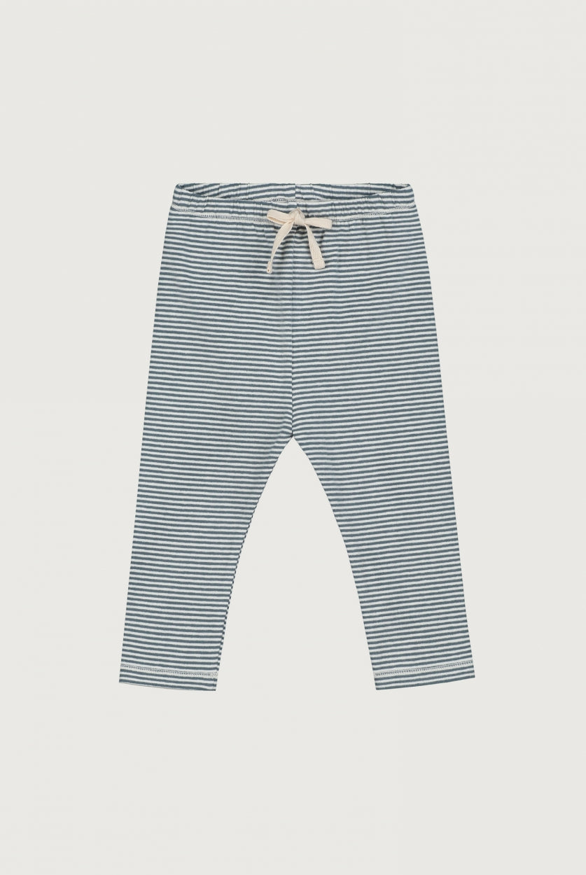 Baby Leggings | Blue Gray - Cream