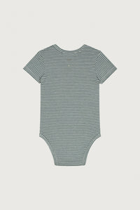Baby Romper | Blue Grey - Cream
