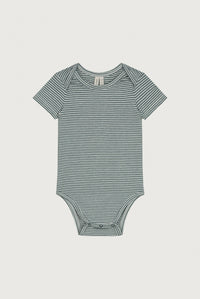 Baby Romper | Blue Grey - Cream
