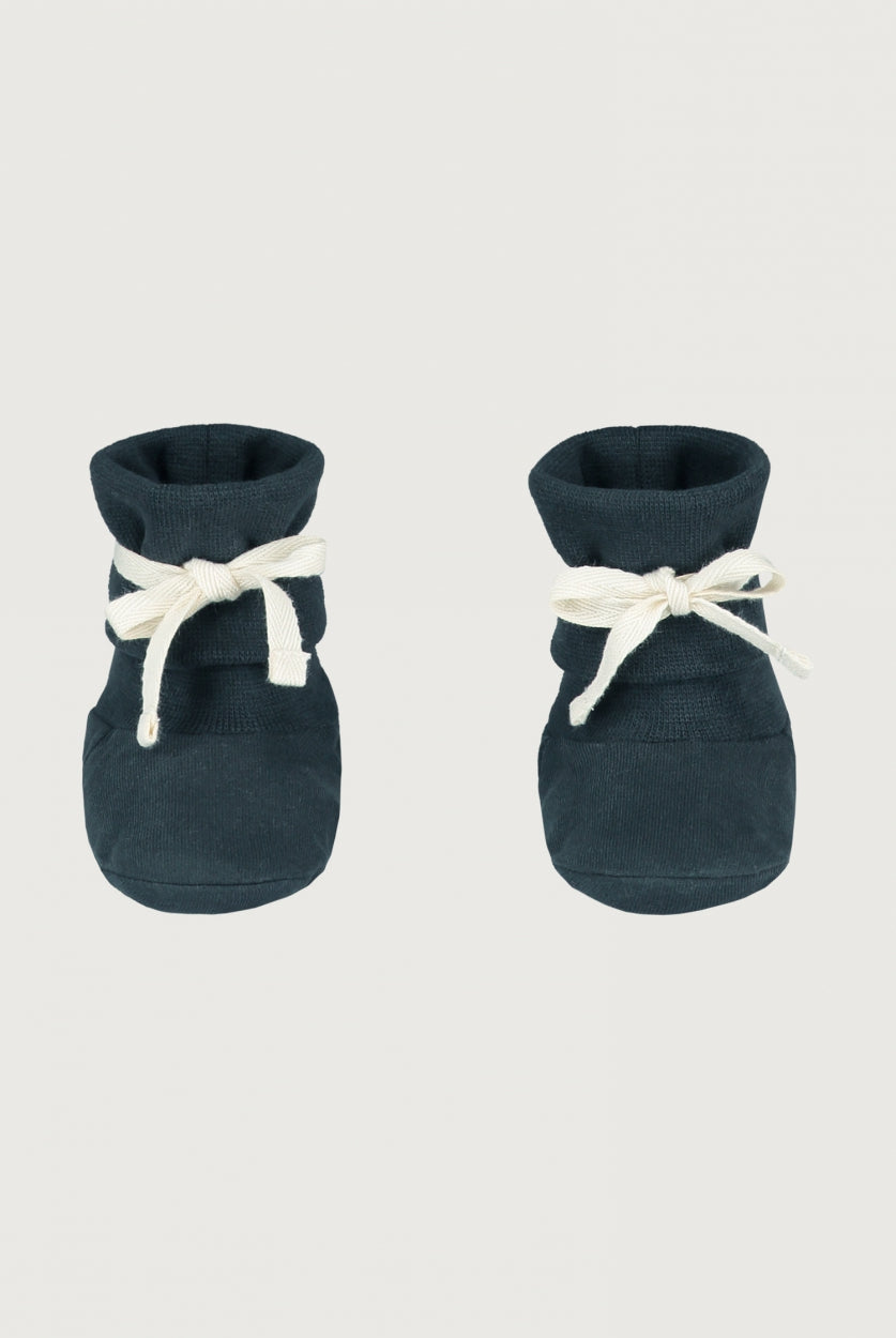 Baby Ribbed Booties | Blue Gray