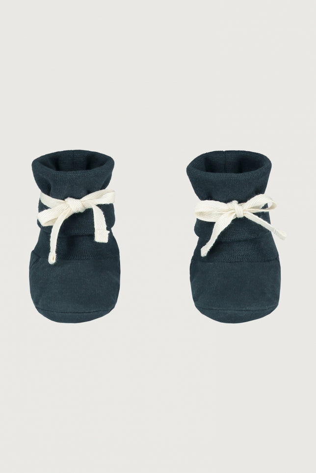 Baby Ribbed Booties | Blue Gray