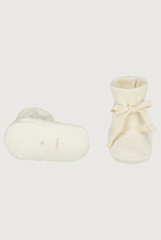 Baby Ribbed Booties | Cream