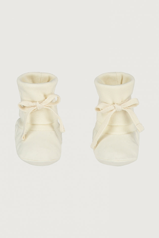 Baby Ribbed Booties | Cream