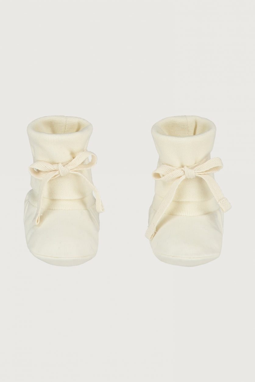 Baby Ribbed Booties | Cream