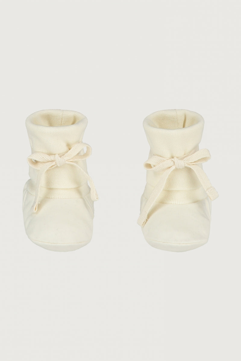 Baby Ribbed Booties | Cream