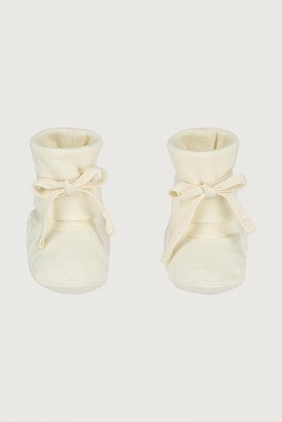 Baby Ribbed Booties | Cream