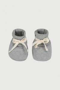 Baby Ribbed Booties | Gray Melange