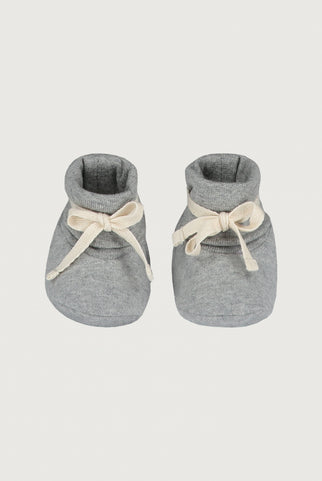 Baby Ribbed Booties | Gray Melange