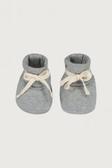 Baby Ribbed Booties | Gray Melange
