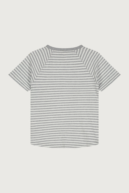 Crewneck T-Shirt | Grey Melange - Off White