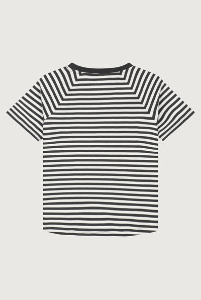 Crewneck T-shirt | Pirate Black - Cream