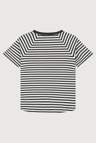 Crewneck T-shirt | Pirate Black - Cream