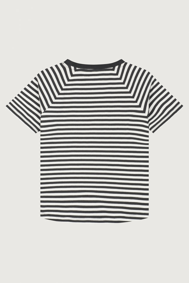 Crewneck T-shirt | Pirate Black - Cream
