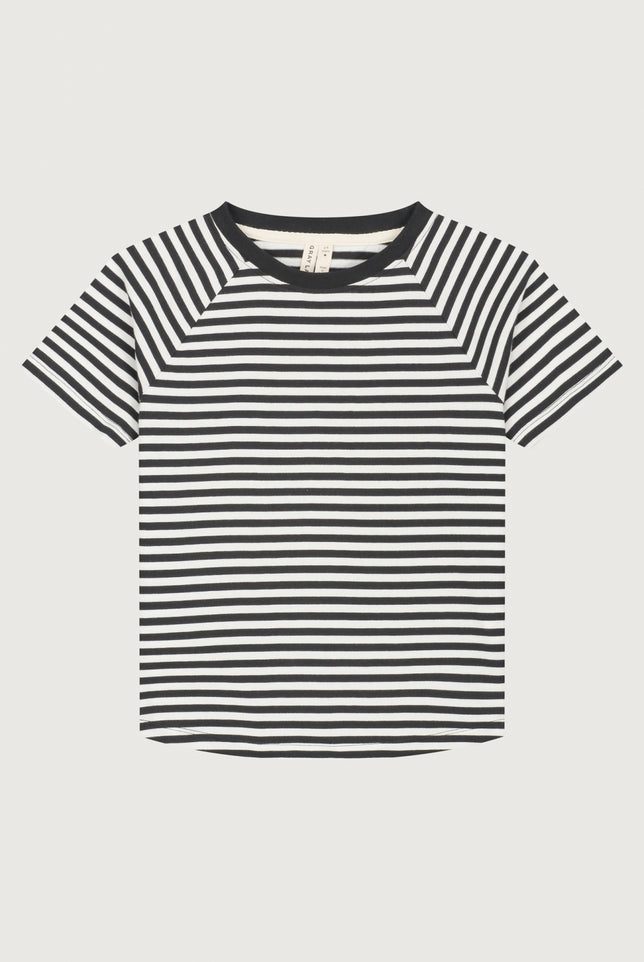 Crewneck T-shirt | Pirate Black - Cream
