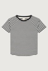 Crewneck T-shirt | Pirate Black - Cream