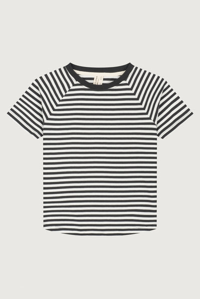 Crewneck T-shirt | Pirate Black - Cream