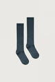 Long Ribbed Socks GOTS | Blue Grey