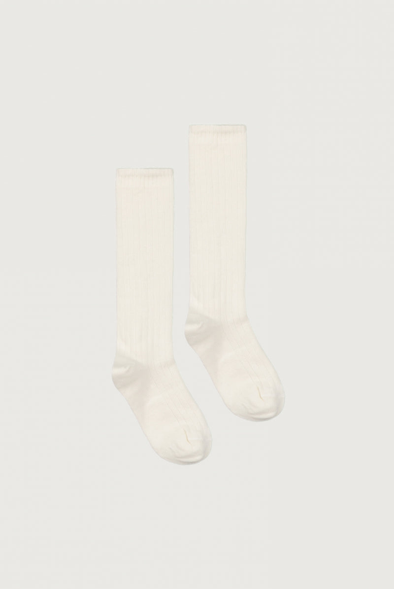 Long Ribbed Socks | Cream