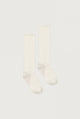 Long Ribbed Socks | Cream