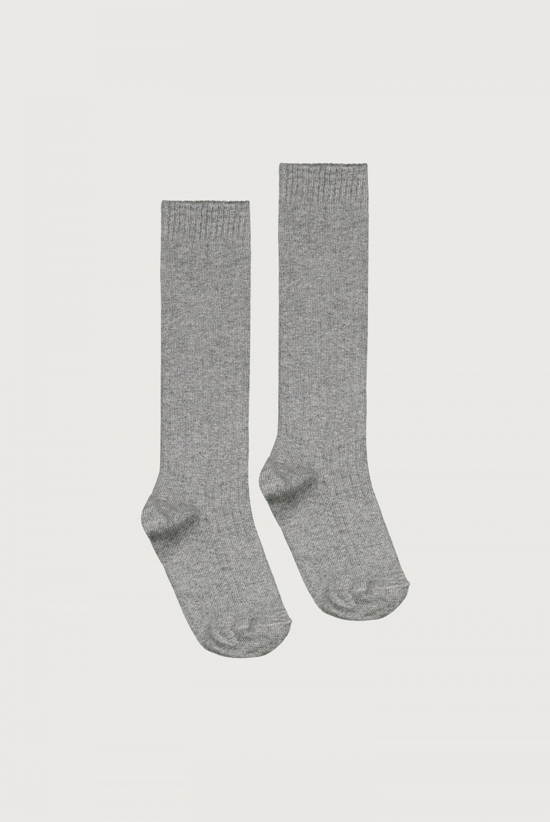 Long Ribbed Socks | Grey Melange