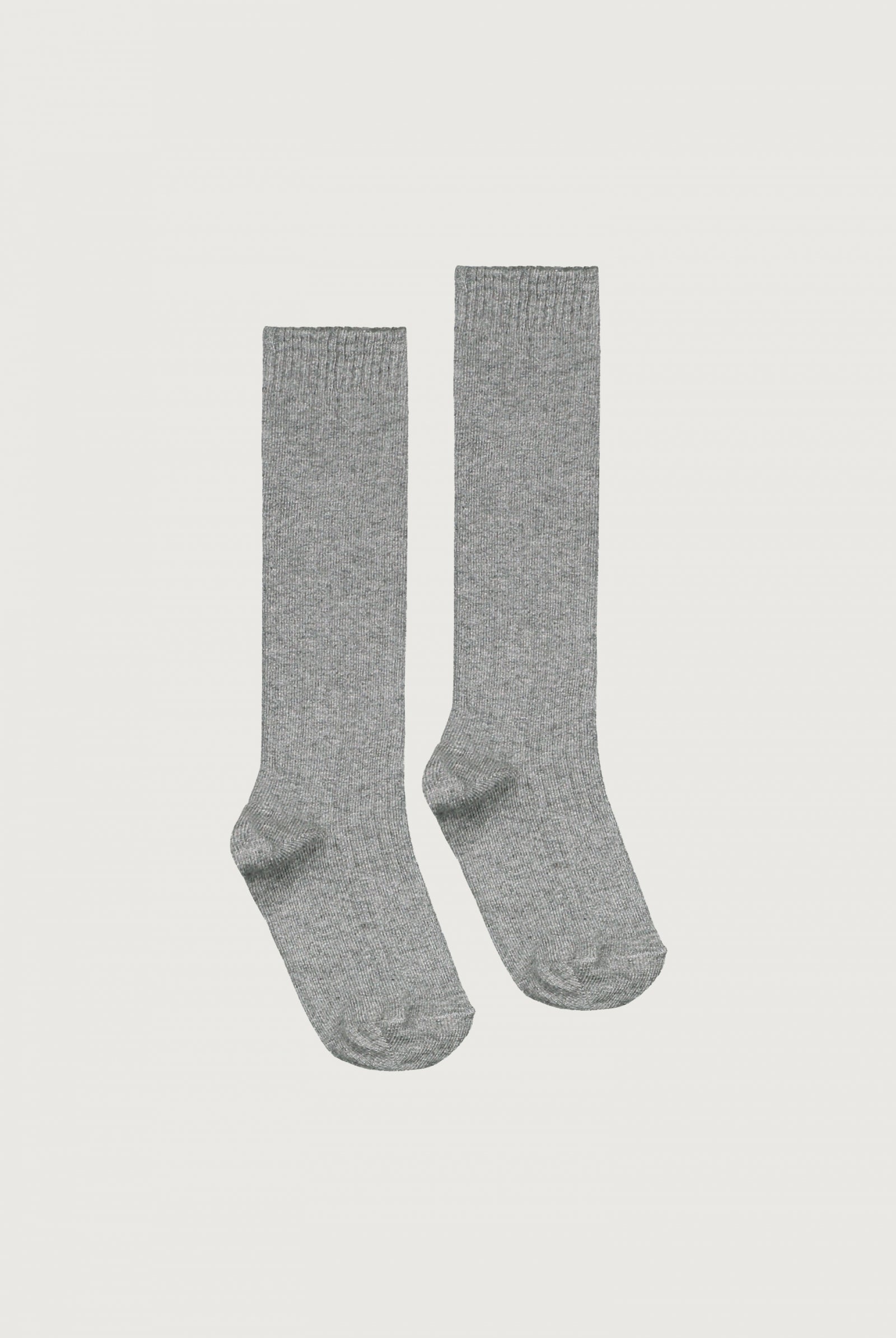 Long Ribbed Socks | Gray Melange