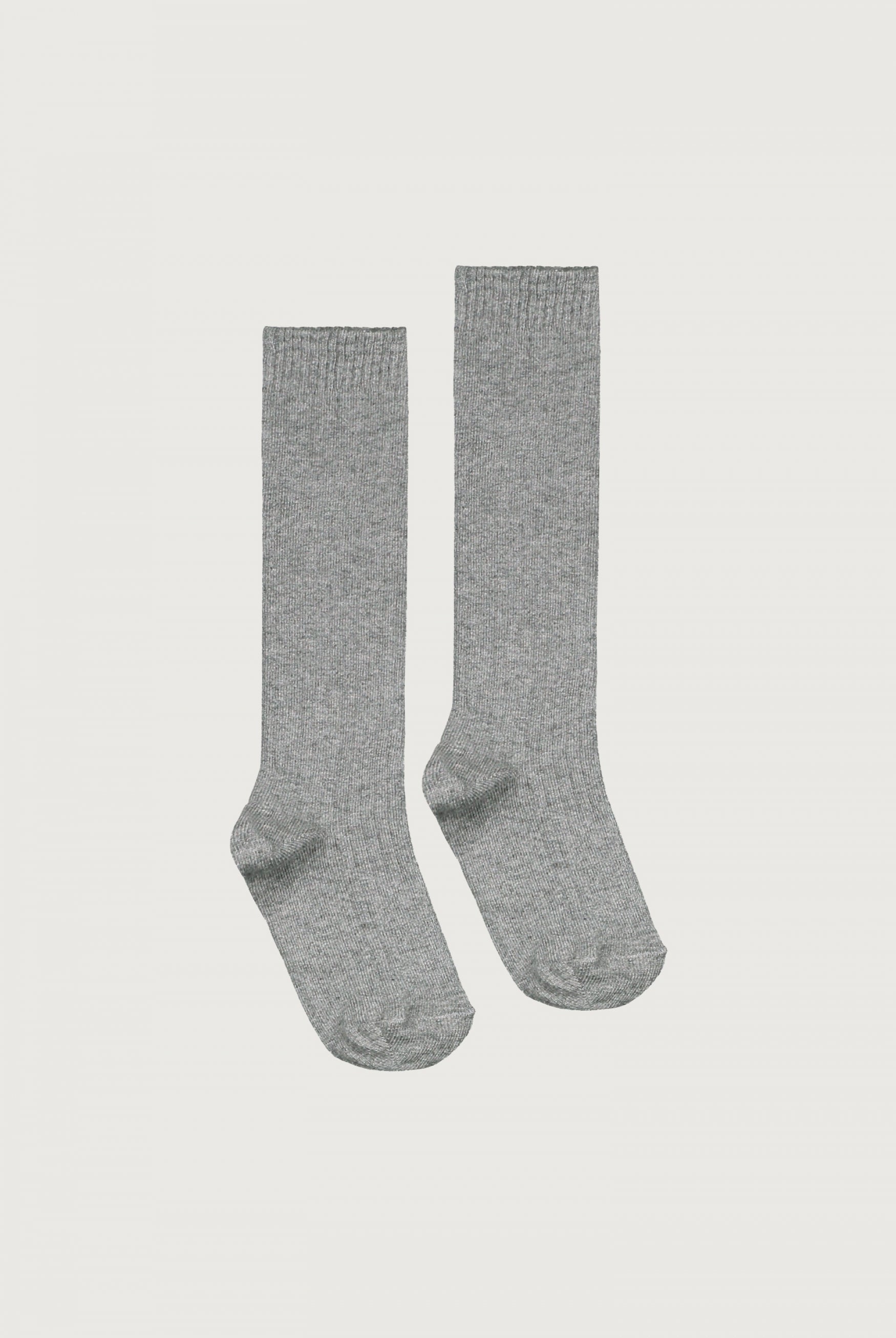 Long Ribbed Socks | Grey Melange