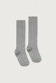 Long Ribbed Socks | Grey Melange