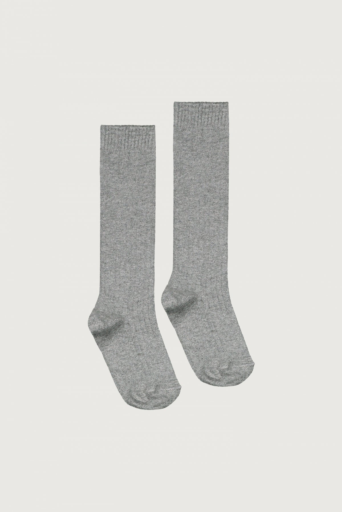 Long Ribbed Socks | Gray Melange