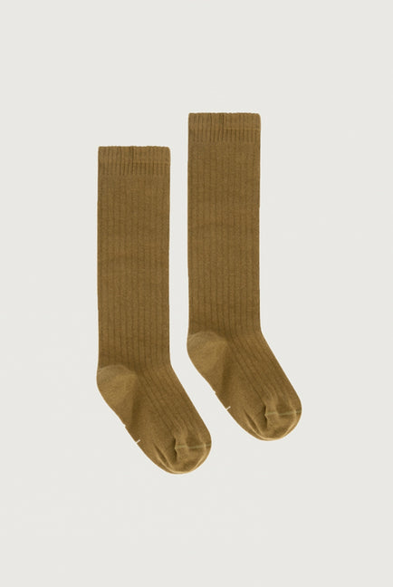 Long Ribbed Socks | Peanut